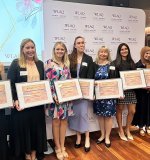 The high achievers  received a Una Prentice Award from the Women Lawyers Association of Queensland.